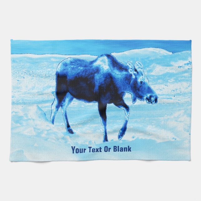 Once In A Blue Moose Tea Towel (Horizontal)
