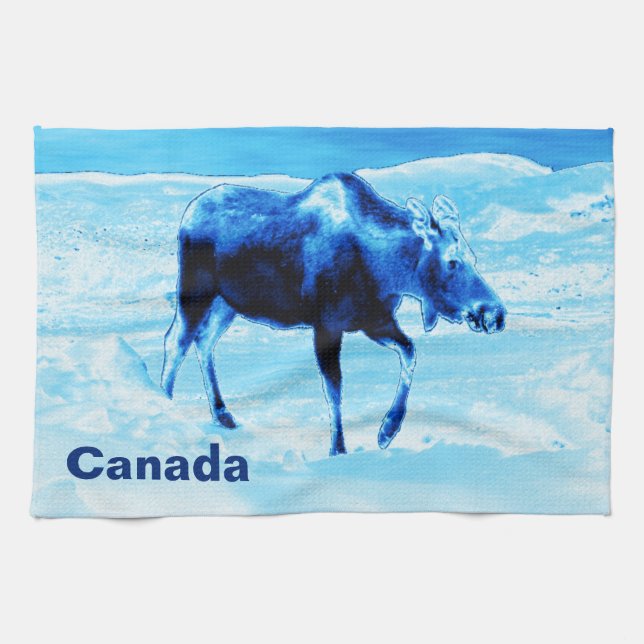 Once In A Blue Moose Tea Towel (Horizontal)