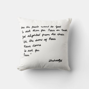Once the poets went to God Cushion