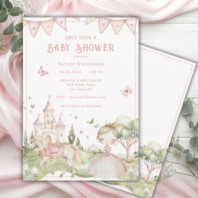 Once Upon a Baby Shower Princess Invitation (Creator Uploaded)