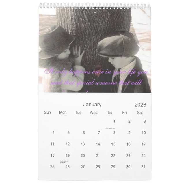 Once Upon A Bride My Life for... Calendar (Jan 2026)