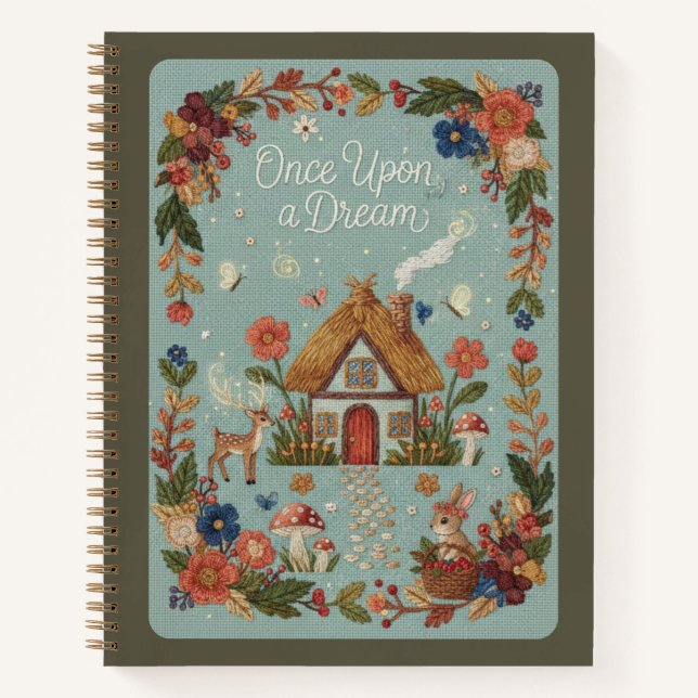 Once Upon a Dream Embroidered Cottage Journal (Front)