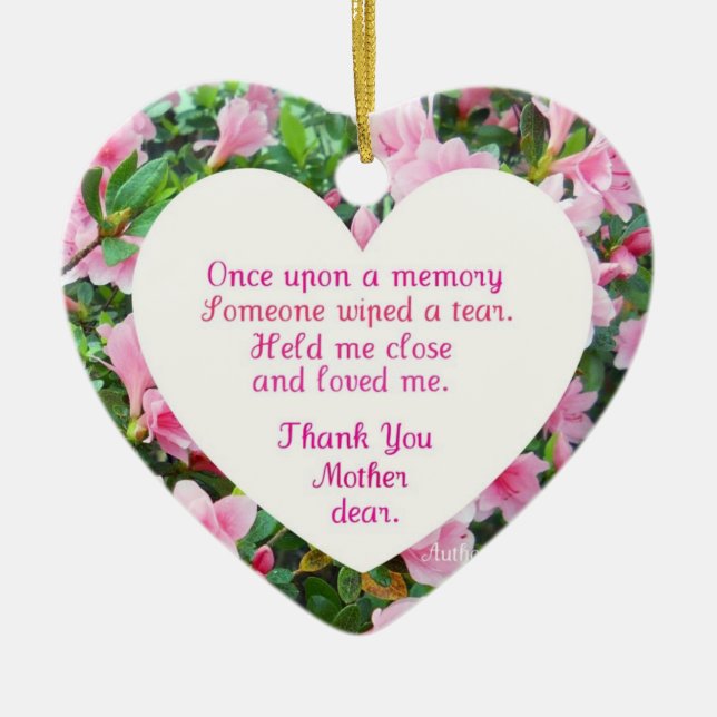 Once upon a memory.... ceramic tree decoration (Front)