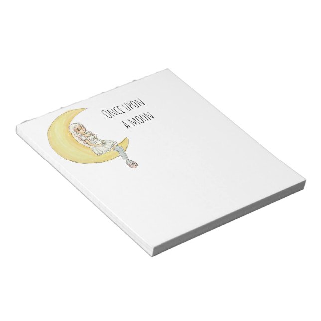 Once Upon A Moon Girl Bunny Notepad (Angled)
