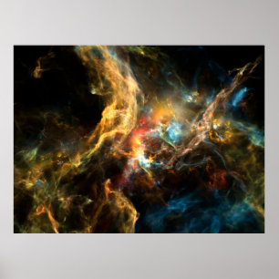 Once Upon a Space series. Abstract design made of  Poster
