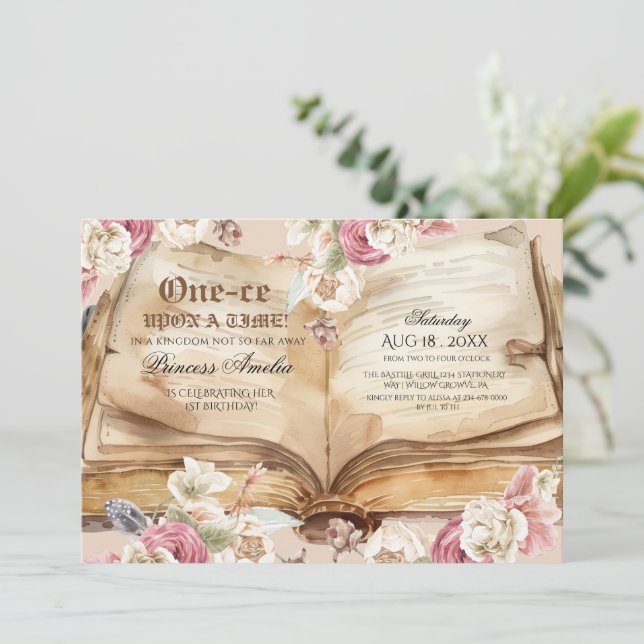 Once Upon A Time Birthday Party Invitation (Standing Front)