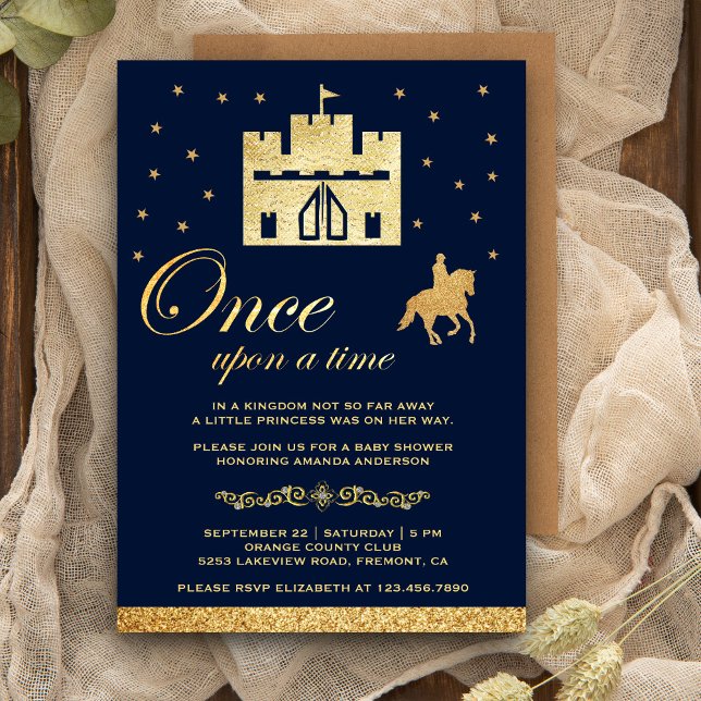 Once Upon a Time Castle Storybook Baby Shower Invitation (Creator Uploaded)