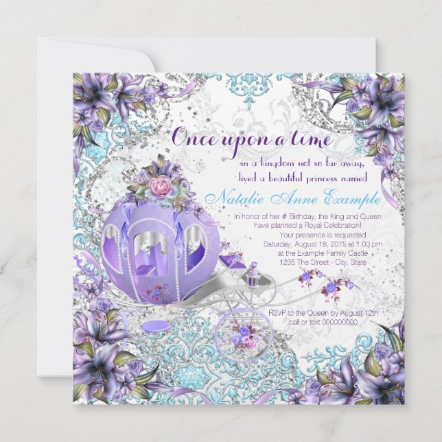 Once Upon a Time Fairy Tale Birthday Party Invitation (Front)