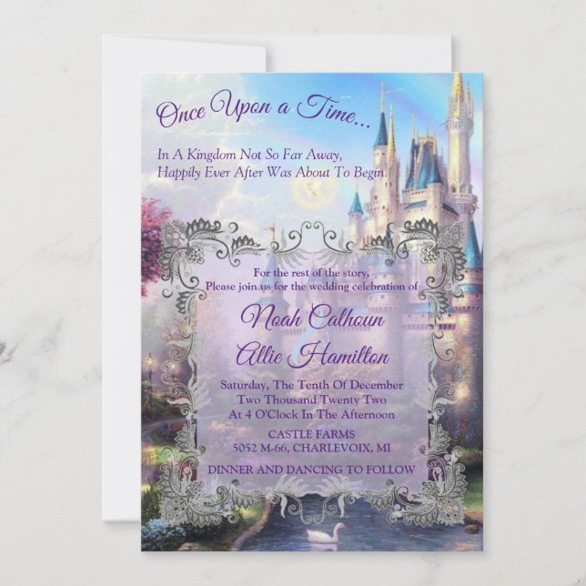 Once Upon a Time Fairytale Wedding Invitation (Front)