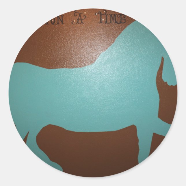 ONCE UPON A TIME HORSE CLASSIC ROUND STICKER (Front)