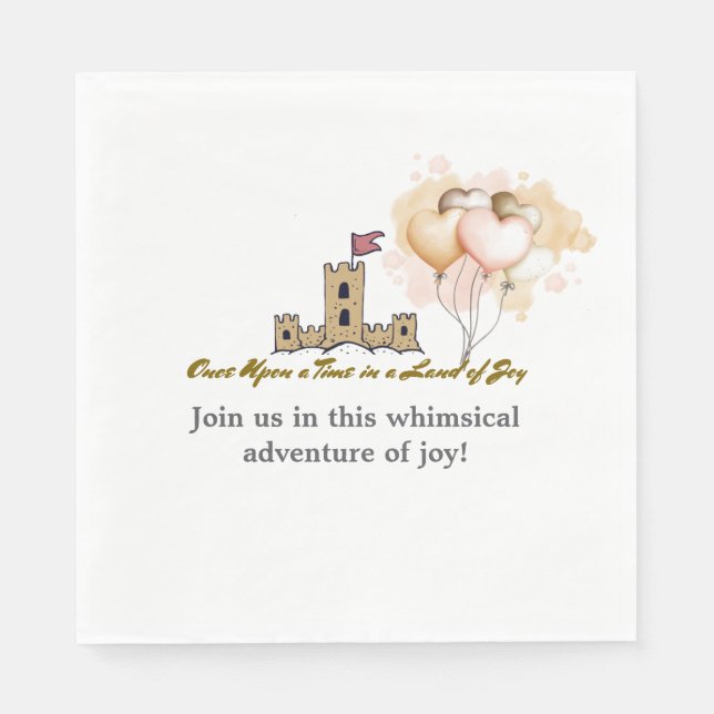 Once Upon a Time in a Land of Joy Napkin (Front)