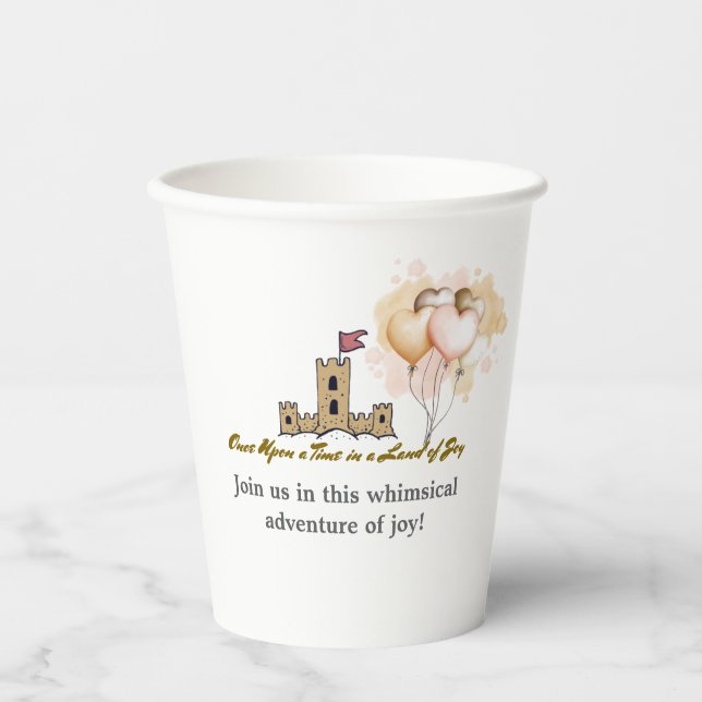 Once Upon a Time in a Land of Joy Paper Cups (Front)