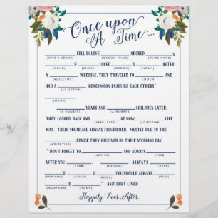 Once Upon A Time Love Story Bridal Libs Game