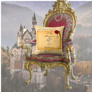 Once Upon A Time Mediaeval Aged Scroll Wax Seal Cushion