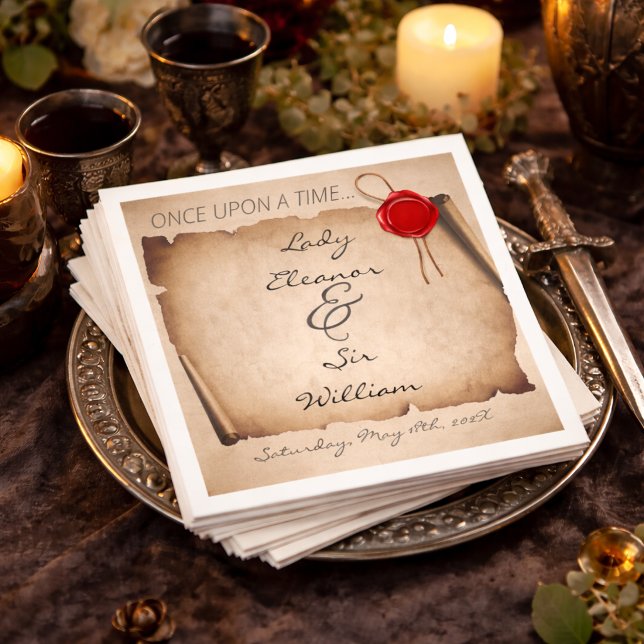 Once Upon A Time Mediaeval Moody Scroll Wax Seal Napkin (Creator Uploaded)