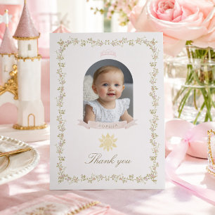 Once Upon a Time Pink Princess photo  Thank You Card
