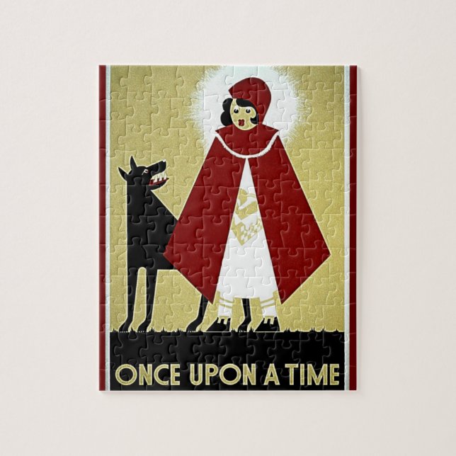 Once Upon a Time Poster, Red Riding Hood and Wolf Jigsaw Puzzle (Vertical)