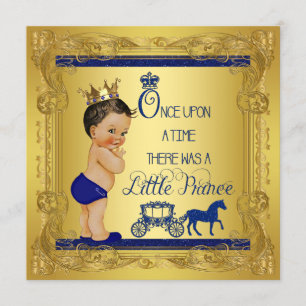Once Upon a Time Prince Ethnic Baby Boy Shower Invitation