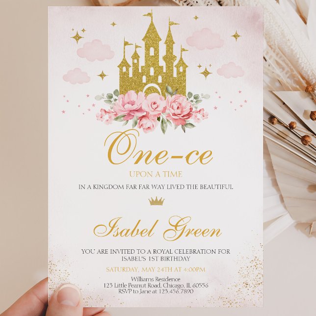Once Upon a Time Princess 1st Birthday Invitation (Creator Uploaded)