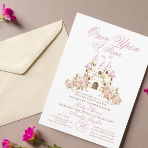 Once Upon a Time Princess Baby Girl Shower Invitation