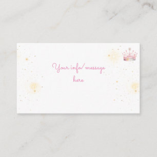 Once upon a time, Princess Birthday Enclosure Card
