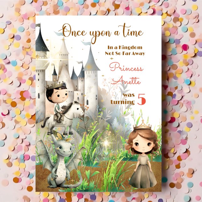Once upon a time, Princess Birthday Invitation (Creator Uploaded)