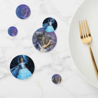 Once upon a time Princess Blue Castle Birthday Confetti
