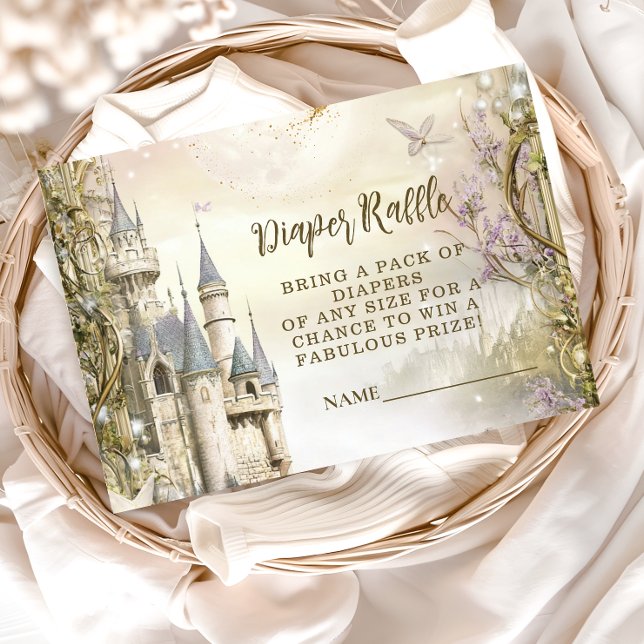 Once Upon a Time Princess Castle Diapper Raffle Enclosure Card (Creator Uploaded)