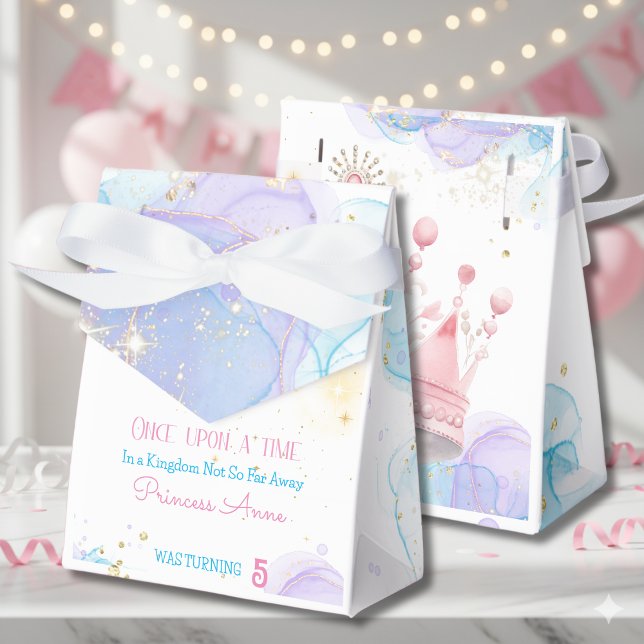Once upon a time, Princess fairy Birthday  Favour Box (Creator Uploaded)