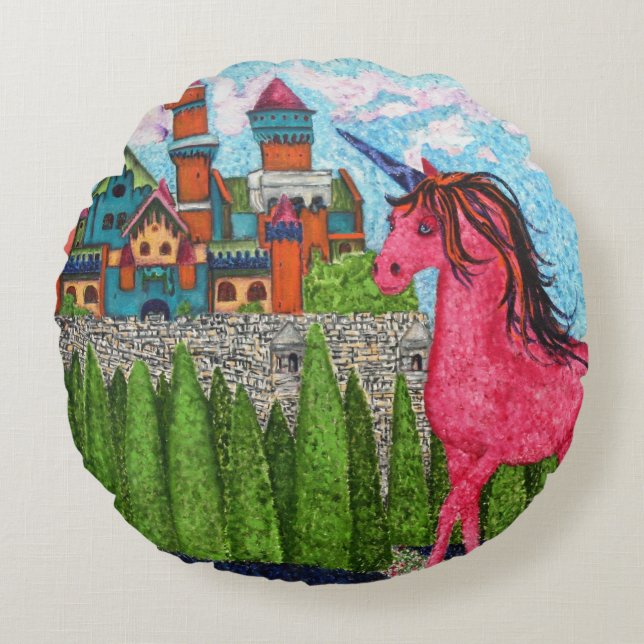 Once Upon a Time-Round Throw Pillow (Front)