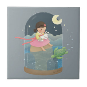 Once Upon A Time: The Rabbit's Liver Illustration  Ceramic Tile