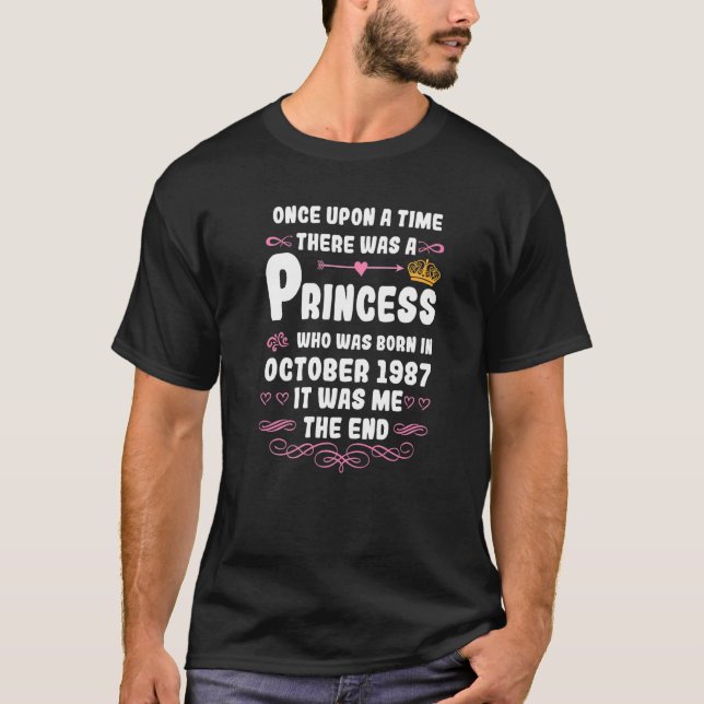 Once Upon A Time There Was A Princess October 1987 T-Shirt (Front)