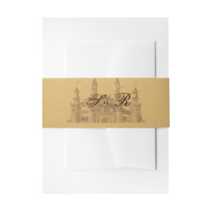 Once Upon a Time Wedding Belly Band Invitation Belly Band