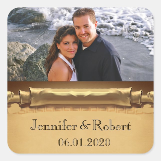 Once Upon a Time Wedding Favour Sticker (Front)