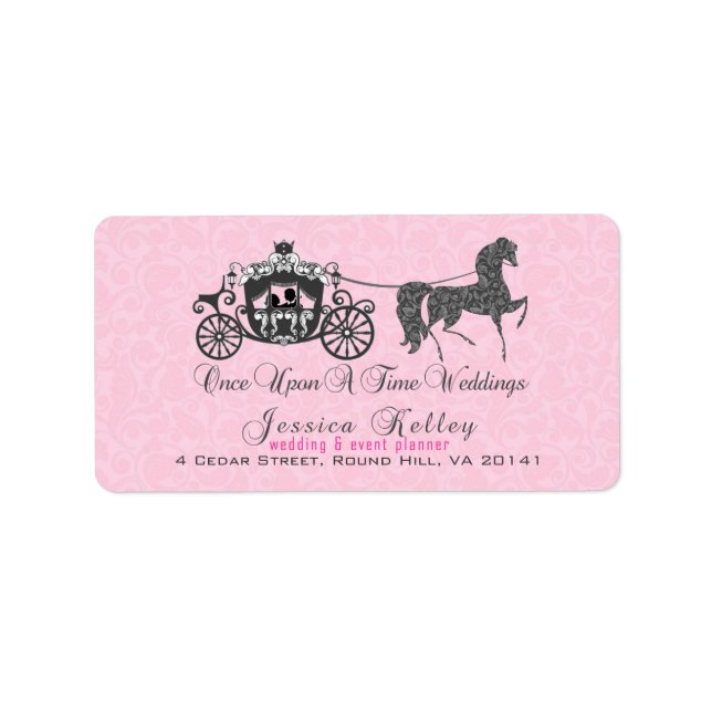 Once Upon A Time Wedding Horse & Carriage Label (Front)