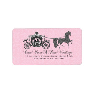 Once Upon A Time Wedding Horse & Carriage Label