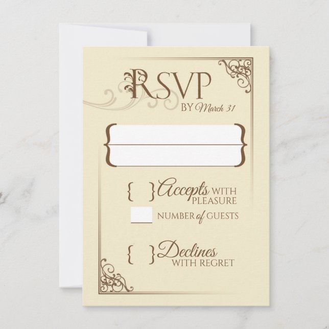 Once Upon a Time Wedding RSVP (Front)