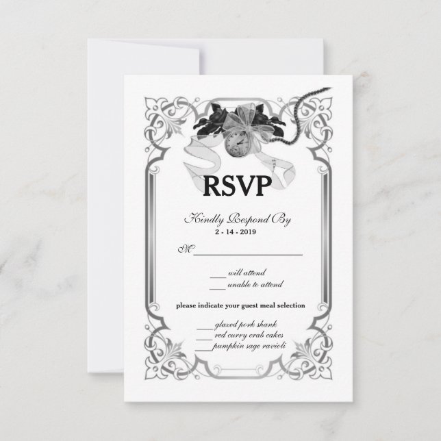 Once Upon A Time Wedding RSVP Card (Front)