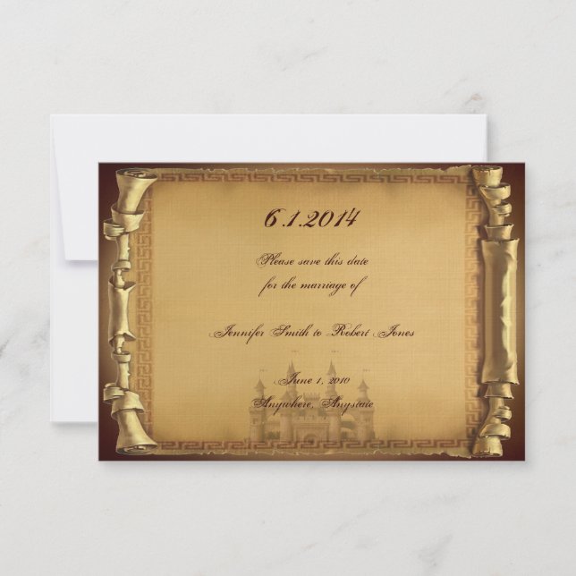 Once Upon a Time Wedding Save the Date (Front)