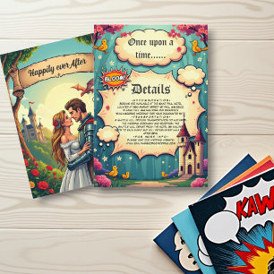 Once Upon A Time Woodland Castle Fairytale Wedding Enclosure Card