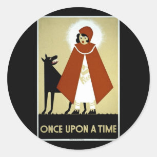 Once Upon a Time - WPA Poster - Classic Round Sticker