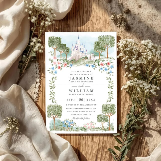 Once Upon In a Dream Elegant QR Code Wedding Invitation (Creator Uploaded)