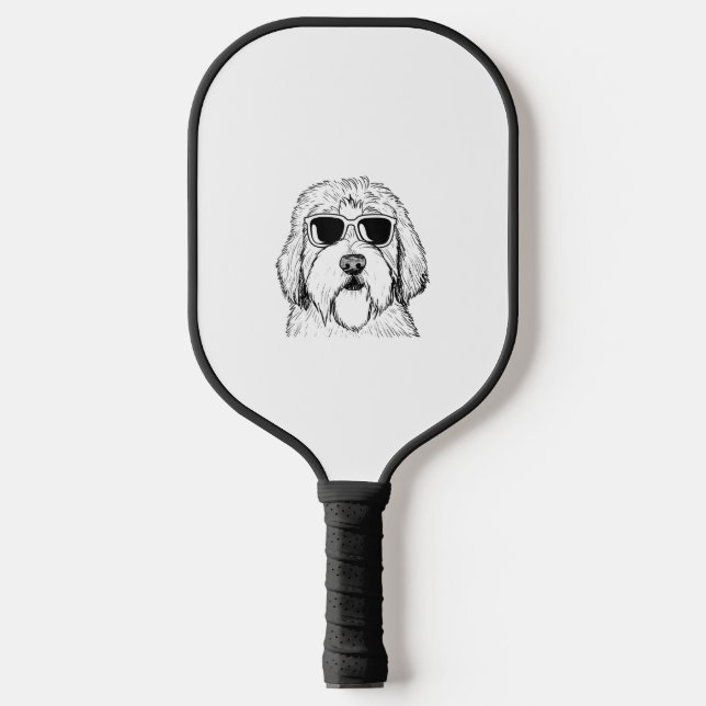 Once Upon Time There Was Man - Funny Giant Schnauz Pickleball Paddle (Front)