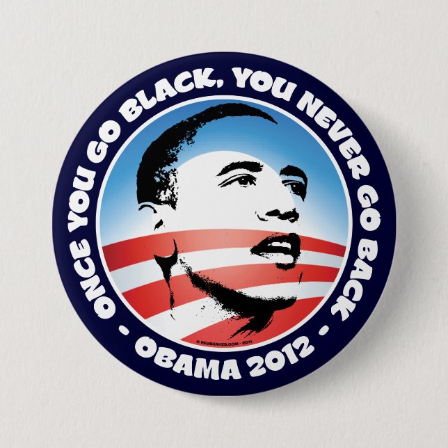 Once You Go Black, You Never Go back 7.5 Cm Round Badge (Front)