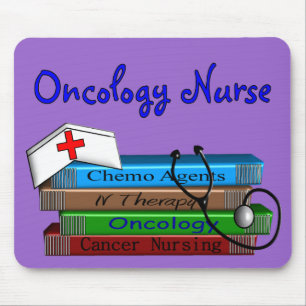 Oncolgoy Nurse "Books" Design Mouse Pad
