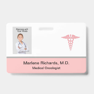 Oncologist Cancer Medical Photo ID Template Badge