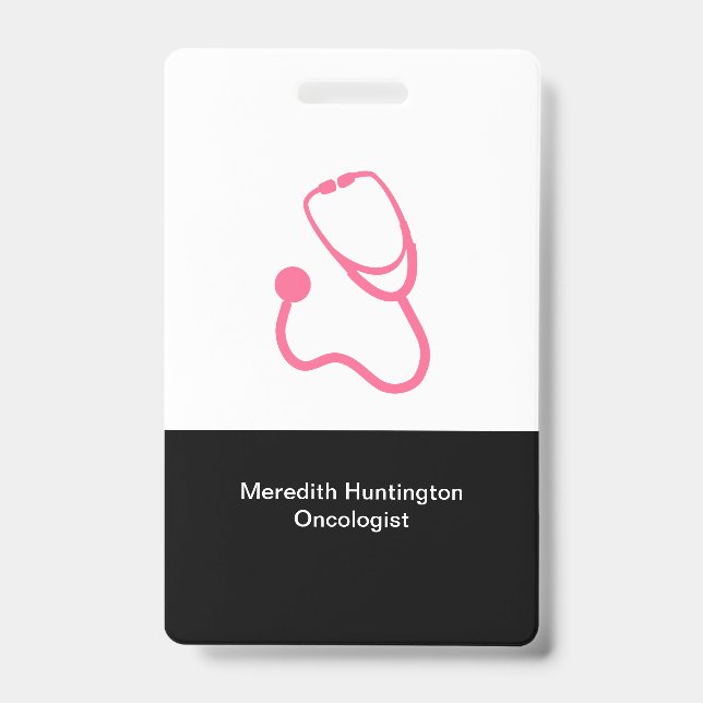 Oncologist Medical Cancer Doctor Office Name ID Badge (Front)