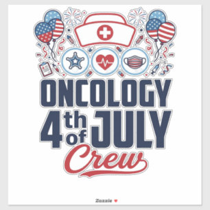 Oncology 4th of July Crew Medical Patriotic Shirt
