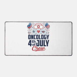 Oncology 4th of July Crew Medical Patriotic Shirt Desk Mat