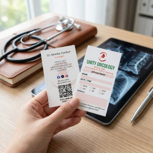 Oncology Clinic Business   Simple Appointment Card